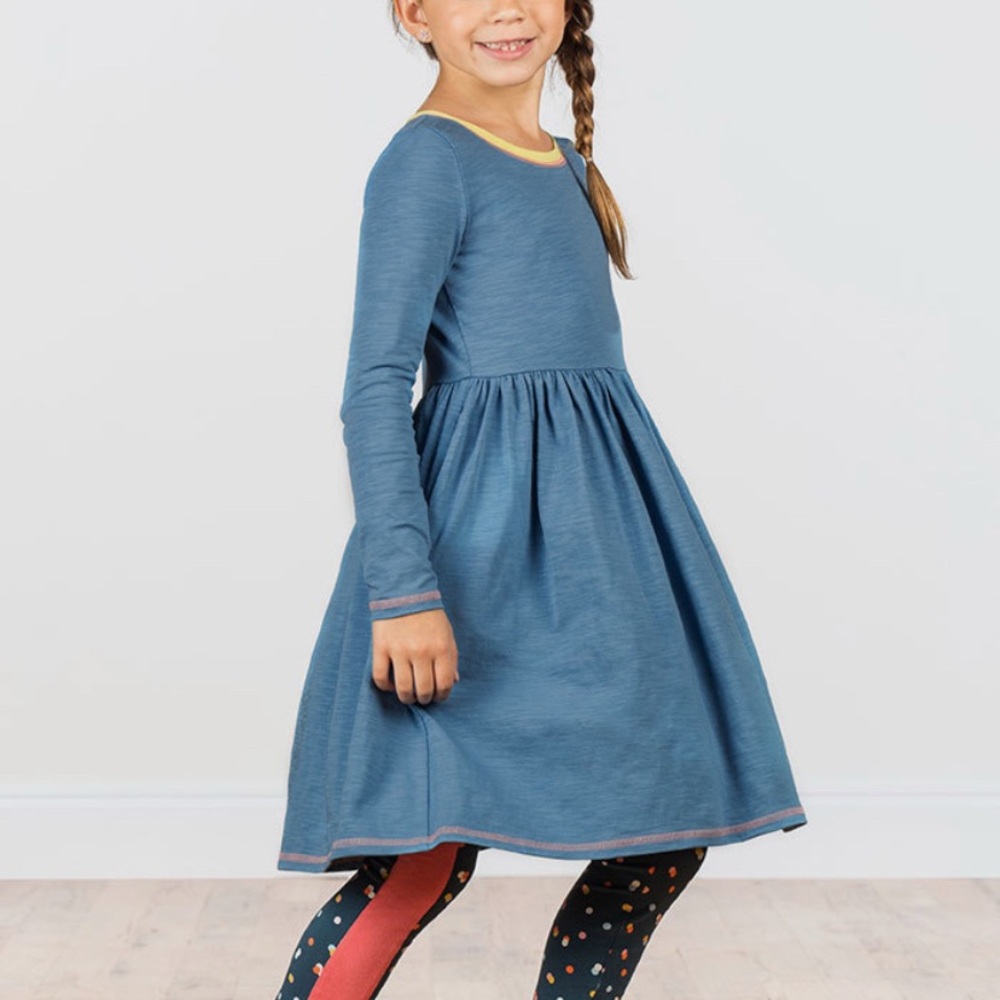 Matilda Jane Blue Long-Sleeve Dress - Picture 5 of 5